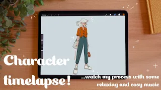 ✸ Character Timelapse! ✸ Full Procreate Character Design Speedpainting with Cosy Background Music!