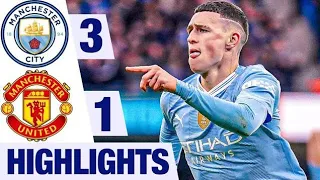 Man City vs Man United [3-1] | All Goals & Extended Highlights | Premier League 2024