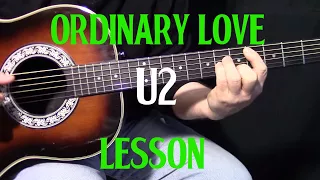 how to play "Ordinary Love" by U2 - Tonight Show - Jimmy Fallon - acoustic guitar lesson