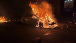 Violence erupts in French pension protests