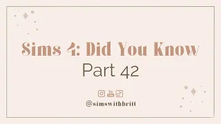 Sims 4: Did You Know? Part 42 | Renew Your Vows | Base Game | #shorts #sims4 #tutorial