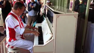 Casey's Corner Pianist Plays "it's a small world"