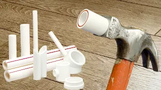 INSERT THE PLASTIC PIPE into the old hammer! Advice from a smart carpenter.