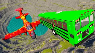 School Bus Crashes & Jumps #7 EpicBeamNGDestruction -  BeamNG.Drive