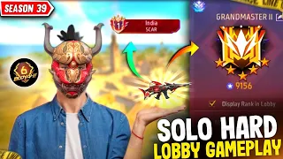 Grandmaster Hard Lobby Gameplay 🥵 | Solo Rank Push Tips And Tricks | #freefire