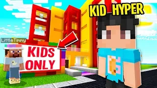 This Hotel Was KIDS ONLY.. I Found An ADULT Trapped! (Minecraft)