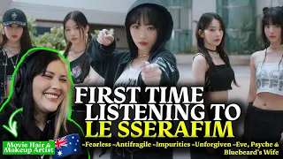 First time watching Le Sserafim's Music Videos | Fearless, Antifragile, Impurities, Unforgiven, Eve