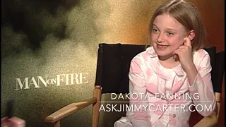 Dakota Fanning at 10 interview with Jimmy Carter