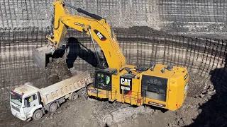 Amazing Caterpillar 6015B Excavator Loading Trucks With 2 Passes - Sotiriadis Mining Works
