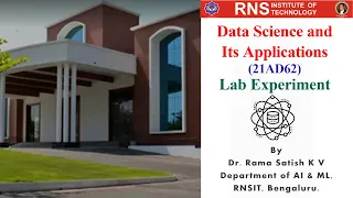 Data Science Lab experiment 1