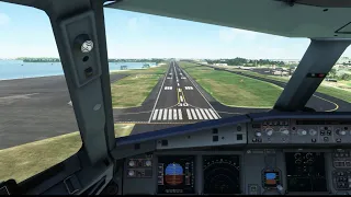 Long  Final into Bermuda - TXKF  in an  Airbus a321NEO Microsoft Flight Simulator 2020 in 4K