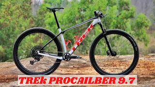 Trek procaliber 9.7 unboxing and first ride.