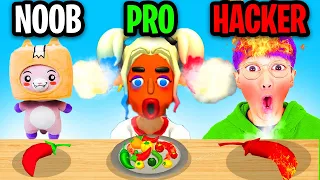 NOOB vs PRO vs HACKER In EXTRA HOT CHILI 3D!? (ALL LEVELS!)