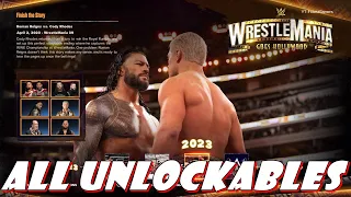 WWE 2K24 ALL SHOWCASE MODE UNLOCKABLES (Showcase Mode Unlockables)