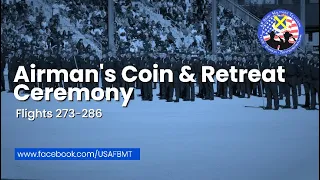 USAF BMT Airman's Coin and Retreat Ceremony: Flights: 273-286 -- April 10, 2024