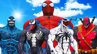 TEAM VENOM VS SPIDERMAN MUSCLE - EPIC SUPERHEROES BATTLE