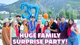 🥳 HUGE BINGHAM FAMILY SURPRISE BIRTHDAY PARTY!! SURPRISING JARED WITH BIG FAMILY POOL PARTY! 🎉