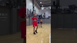 CARMELO ANTHONY WORKING WITH HIS SON KIYAN IN THE OFFSEASON -IN A PRIVATE GYM