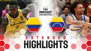 Colombia 🇨🇴 vs Venezuela 🇻🇪 | Extended Highlights | FIBA AmeriCup 2025 Qualifiers 2025