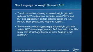 Update from the DHHS Adult and Adolescent HIV Treatment Guidelines