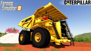 Farming Simulator 19 - CATERPILLAR 797B Giant Mining Truck Transports Crushed Stone