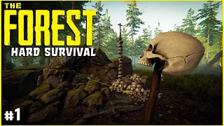 THE FOREST Hard Survival | BEST START! Modern Axe, Map, Compass... Let us find TIMMY! | EP1