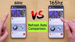 165hz vs 60hz refresh rate Comparison Shocking Results 🔥🔥🔥