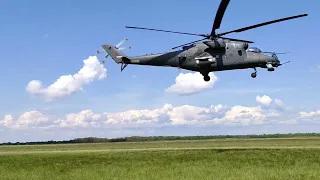 Mi-35M low pass air show Serbia military airport Batajnica  Shield 2022