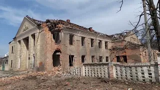 Destroyed Palace of Culture of Railroad Workers (branch). 26 Zaliznychna St., Kharkiv. 2022-04-02
