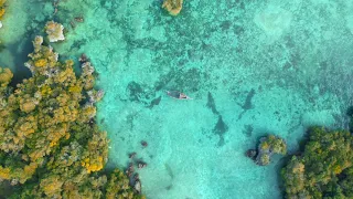 4K HD Ocean Aerial Drone Footage | Sailboat Ocean Clear Blue Water | Copyright Free Footage