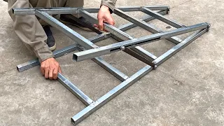 DIY - Great craftsman's ideas // How to make smart folding ladders // Smart folding metal utensils !