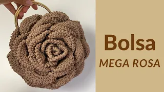 BOLSA MEGA ROSA EM CROCHE| PASSO A PASSO