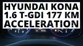 Hyundai Kona 1.6 T-GDI 177 KM (AT) - acceleration 0-100 km/h