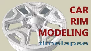 Car rim modeling in SketchUp. Timelapse.