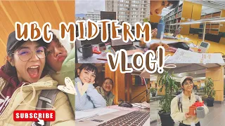 study vlog-midterms season, late nights at library, cramming for exams, Tips - UBC Uni life📚🧠☕️