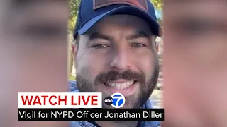 LIVE | Candlelight vigil underway for fallen NYPD officer