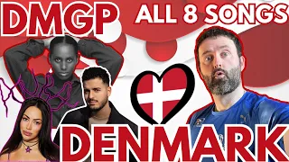 🇩🇰 Dansk MGP ALL 8 Songs ANALYSIS & REACTION | Denmark | Eurovision 2024