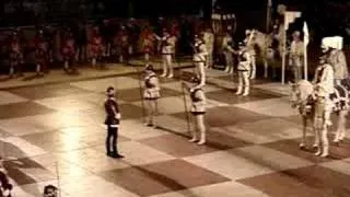 Human Chess Game - a few moves in progress