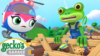 Muddy Mountain Helicopter Rescue | Gecko's Magical World | Animal & Vehicle Cartoons