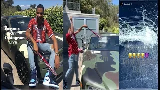 FULL VIDEO: Key Glock Breaks The Young Dolph's Rolls Royce Car Window With A Baseball Bat! 👀