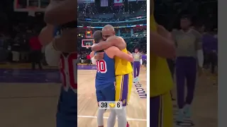 Lebron James emotional after him and  Steph curry hugged it out , Respect. Sportsmanship at its best