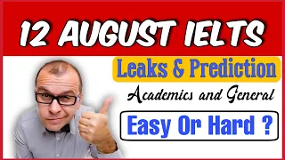 12 august IELTS Prediction || IELTS Exam prediction for 12 august