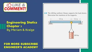 Engineering Statics | P3/6 | 2D Equilibrium | Chapter 3 | 6th ed | Engineers Academy