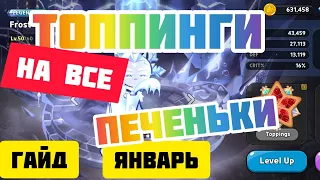 Топпинги на ВСЕХ печенек в игре. ГАЙД. Cookie run: Kingdom