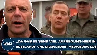 PUTINS KRIEG: "Da gab es sehr viel Aufregung hier in Russland!" Und dann ledert Medwedew los