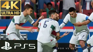 PSG vs Portugal Full match PS5 gameplay in 4K Ronaldo, Messi, Ney and more.