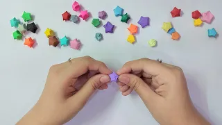 Origami Lucky Star Tutorial ⭐️ Easy DIY ⭐️ Paper Kawaii