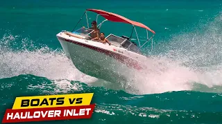 DAD TAKES DAUGHTER ON A WILD RIDE AT HAULOVER ! | Boats vs Haulover Inlet