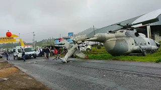 Se Cae Helicoptero MI 17 de la Marina en Agua Blanca de Iturbide Hidalgo