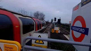 Eastbound Central Line Train To Loughton Whistle As It Leaves Greenford Station Towards Perivale